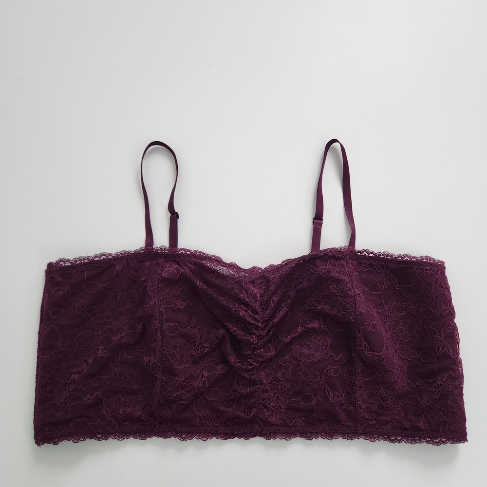 Torrid Curve Purple‎ Lace Bandeau Bralette Adjustable Straps Women's plus Size 6